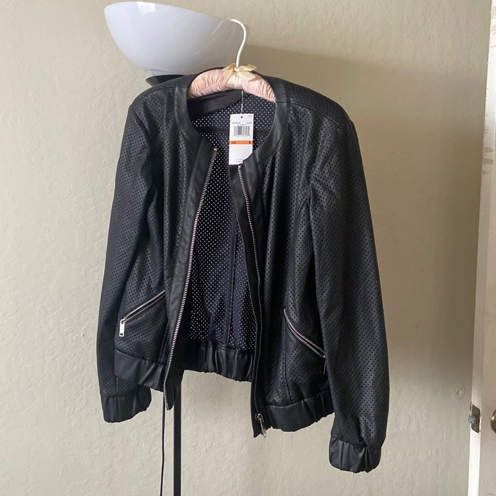 Beautiful leather-like viscose Michael Kors jacket. NWT.